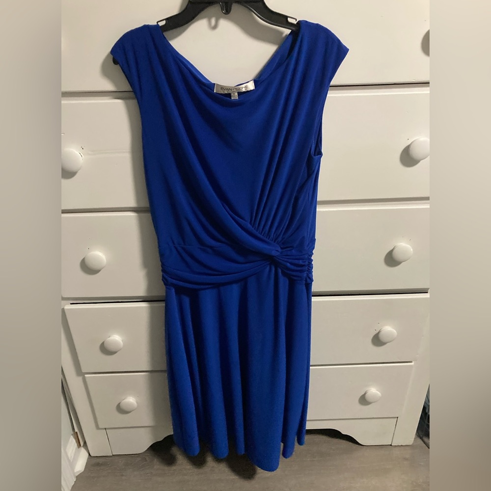 Evan Picone Halter Sleeveless Dress Women's Royal Blue Size 6.